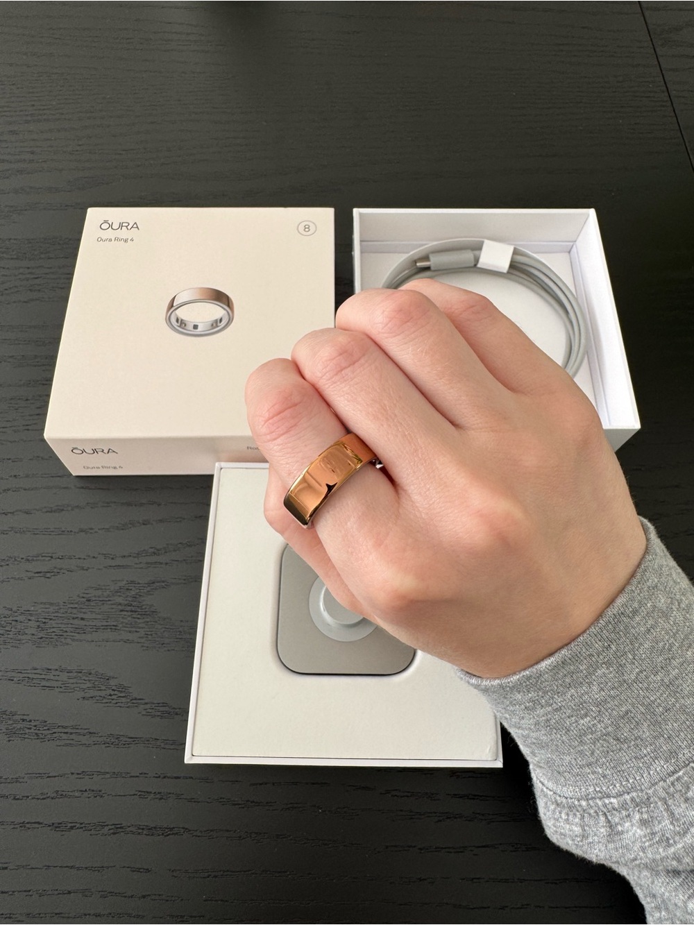 Oura Smart Ring Gen 4 in Rose Gold Size 8